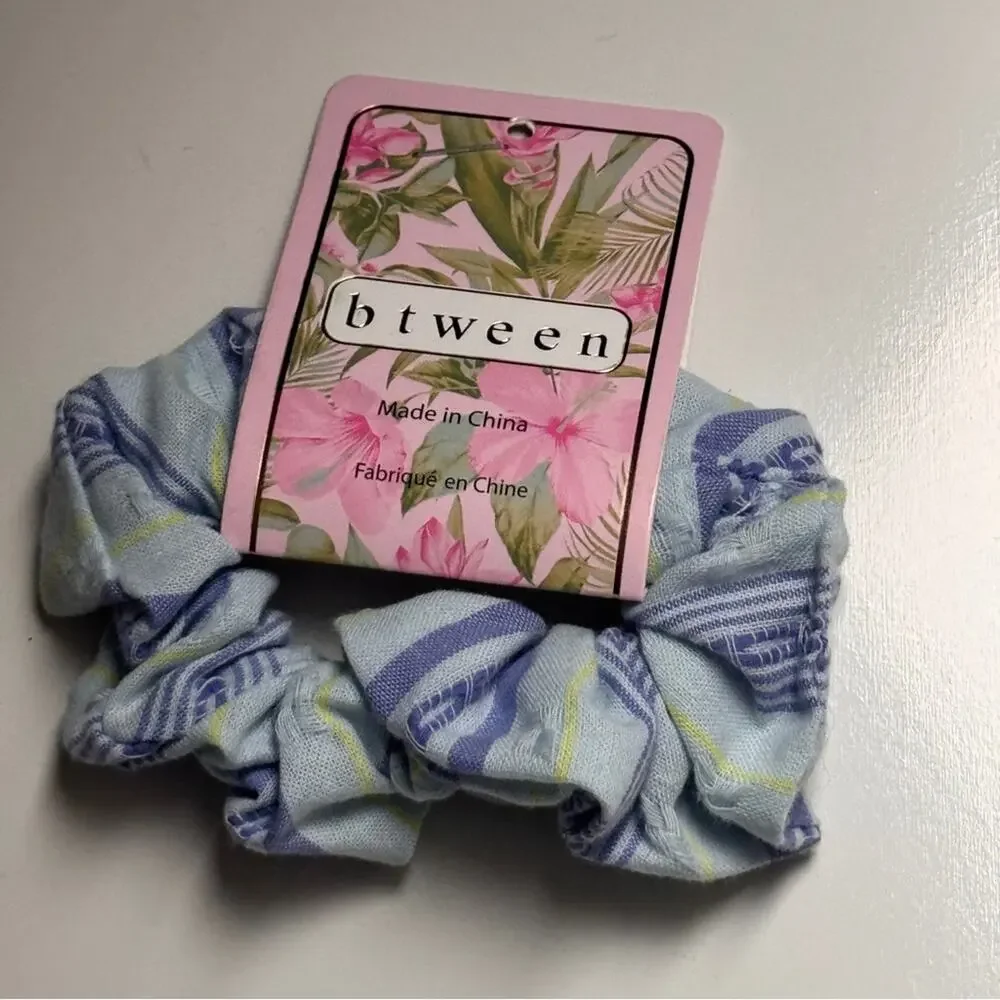 Between Girls Blue and Green Scrunchie